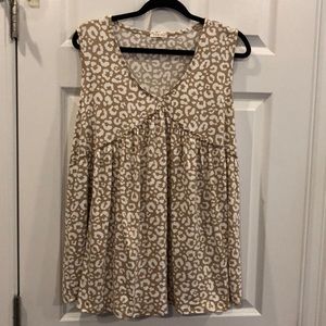 2/$10 NWOT JODIFL animal print leopard tunic tank
